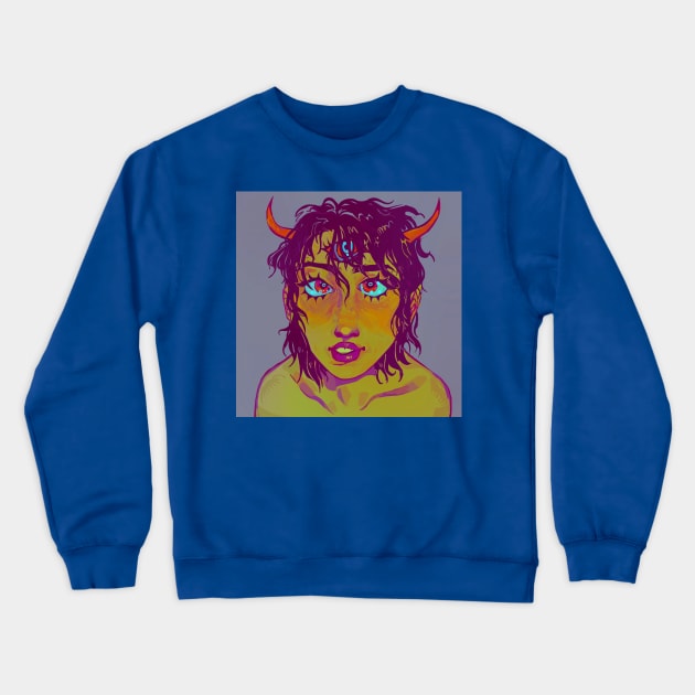 She is the devil! Crewneck Sweatshirt by snowpiart